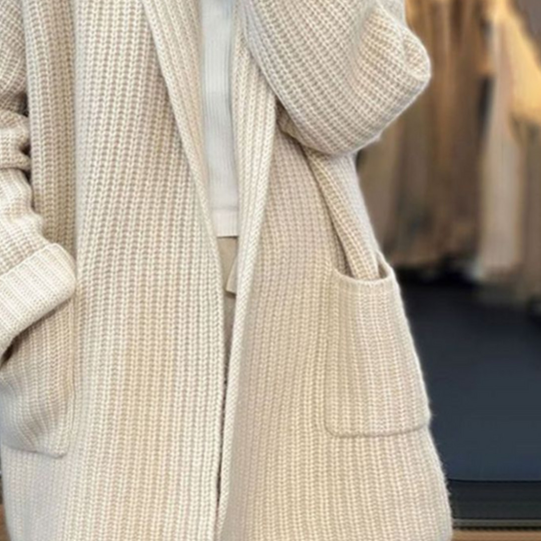 Andrea | Women's Oversized Wool Sweater Knit Pockets