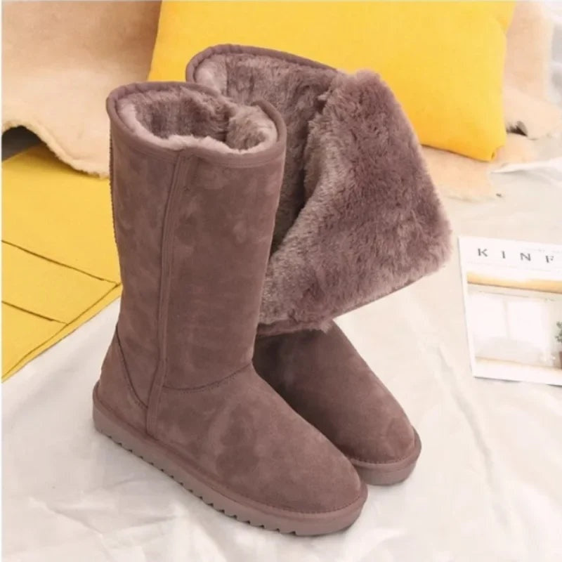 Hope | Women's Tall Winter Boots Faux Fur Lined Flat