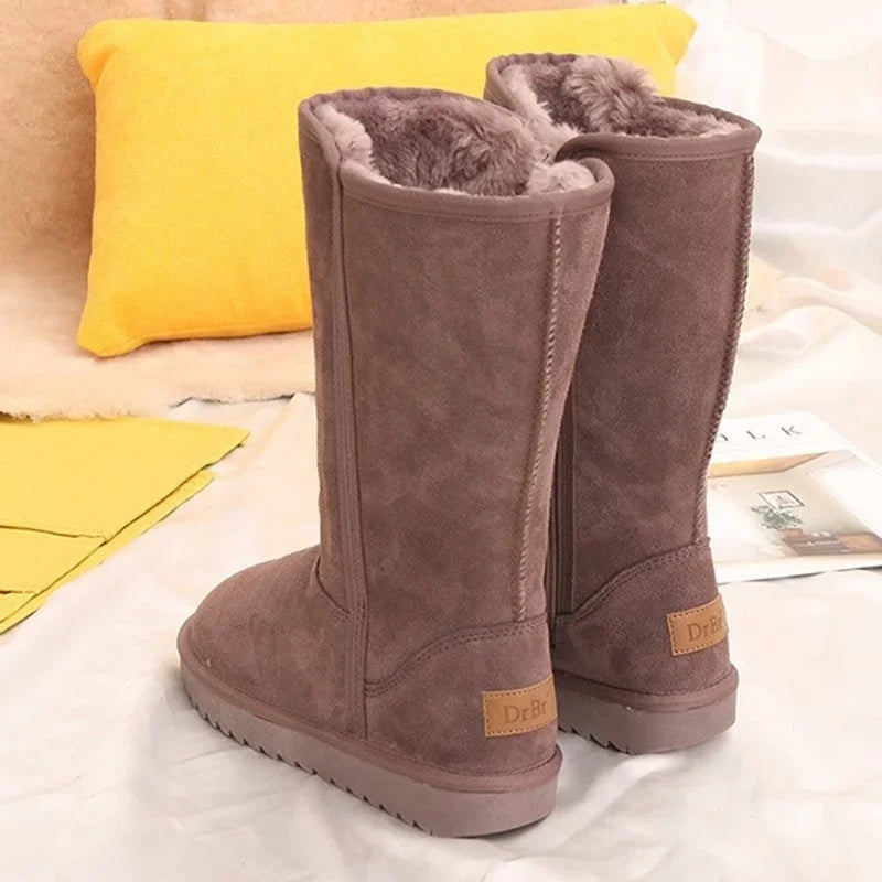 Hope | Women's Tall Winter Boots Faux Fur Lined Flat