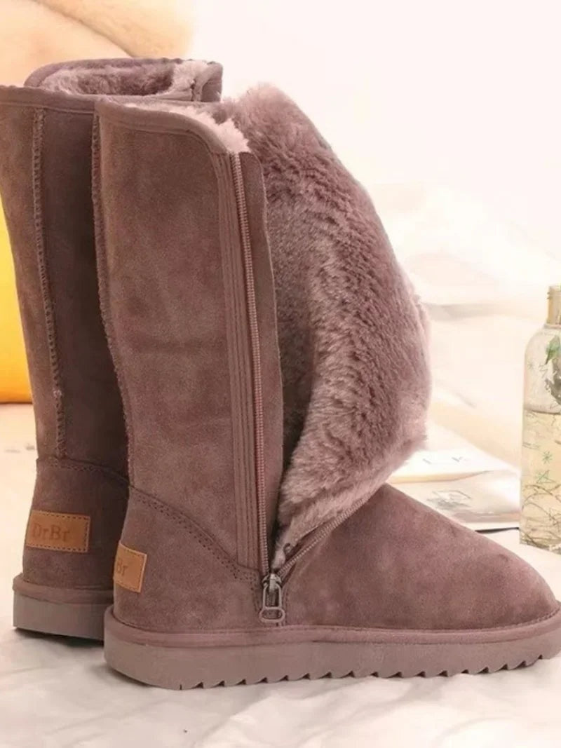 Hope | Women's Tall Winter Boots Faux Fur Lined Flat