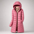 Andrea | Women's Long Winter Puffer Coat Hooded Quilted