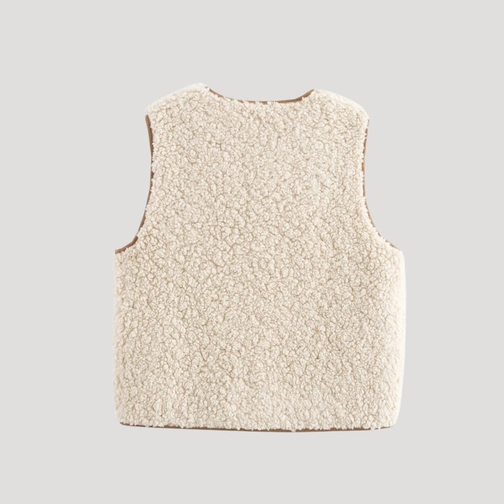 Madison | Women's Sherpa Vest Front Tie Fleece