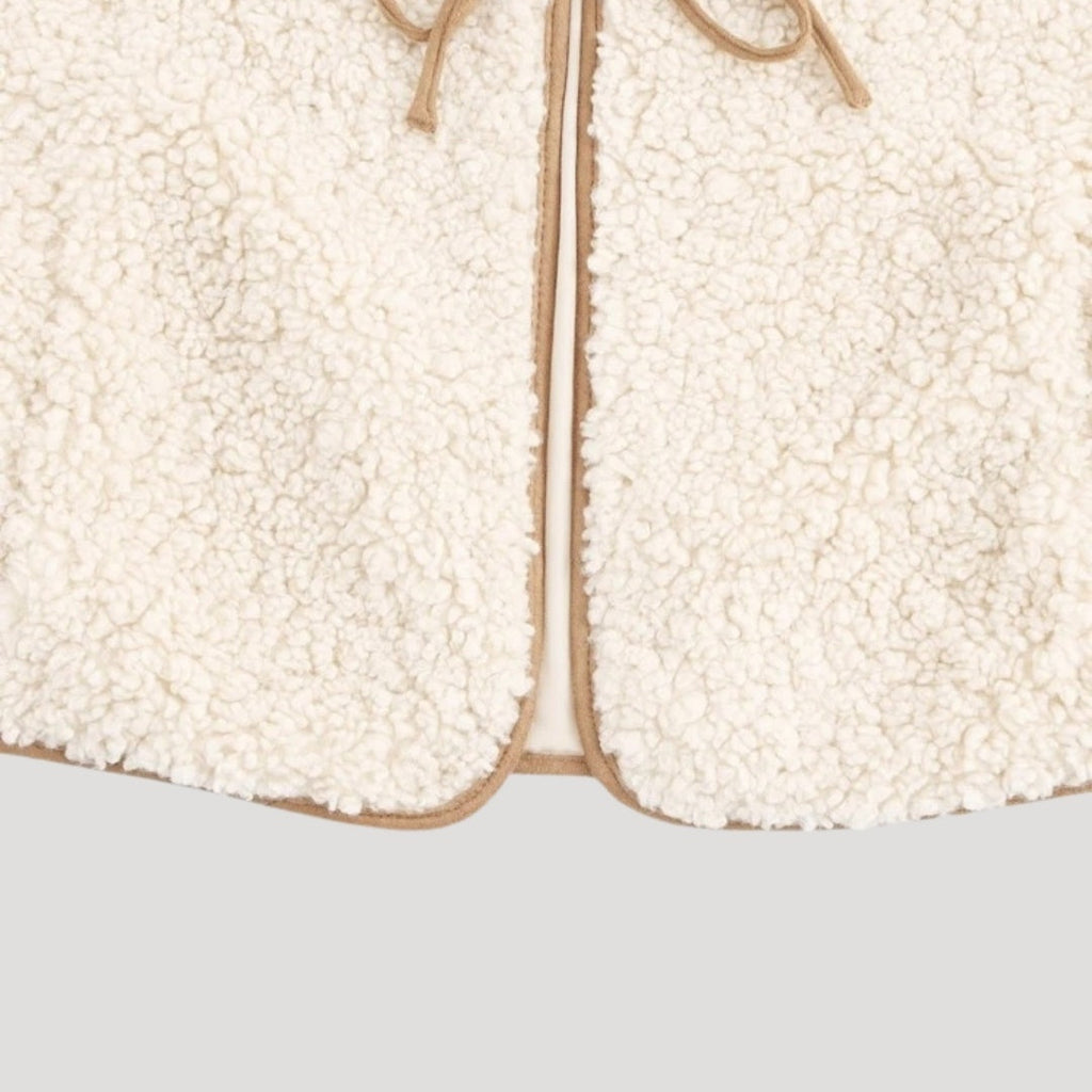 Madison | Women's Sherpa Vest Front Tie Fleece