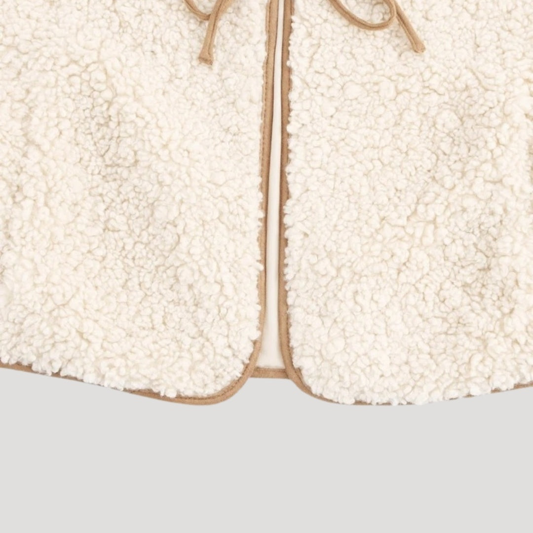 Madison | Women's Sherpa Vest Front Tie Fleece