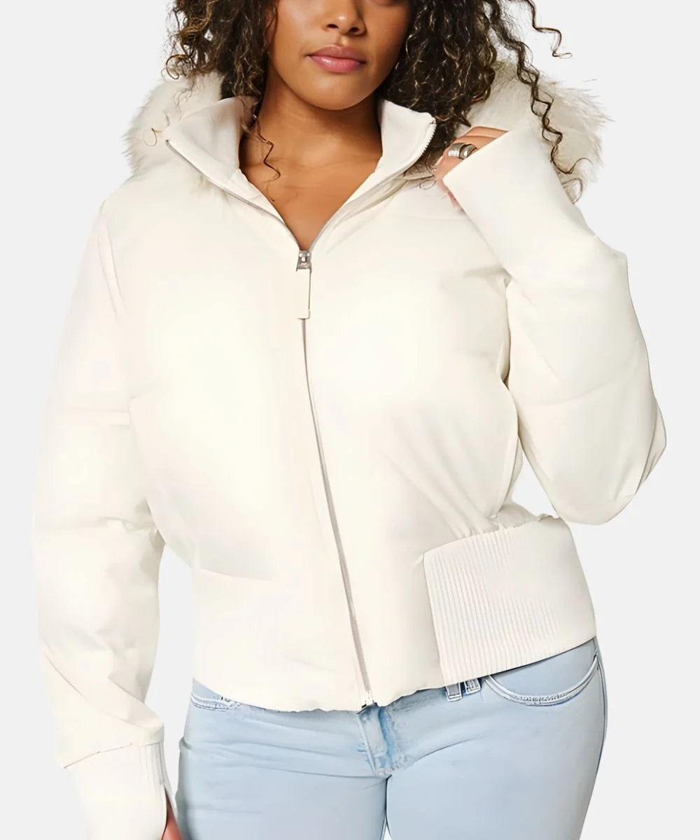 Ashley | Women's Winter Puffer Jacket Faux Fur Hood