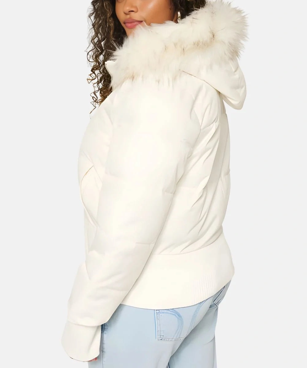 Ashley | Women's Winter Puffer Jacket Faux Fur Hood