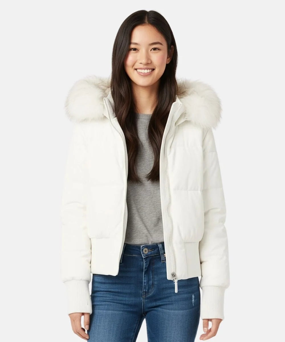 Ashley | Women's Winter Puffer Jacket Faux Fur Hood