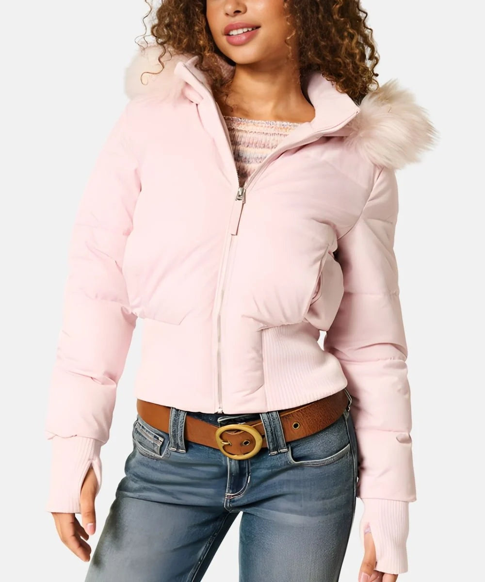 Ashley | Women's Winter Puffer Jacket Faux Fur Hood