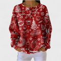 Ava | Women's Christmas Print Sweatshirt Long Sleeve