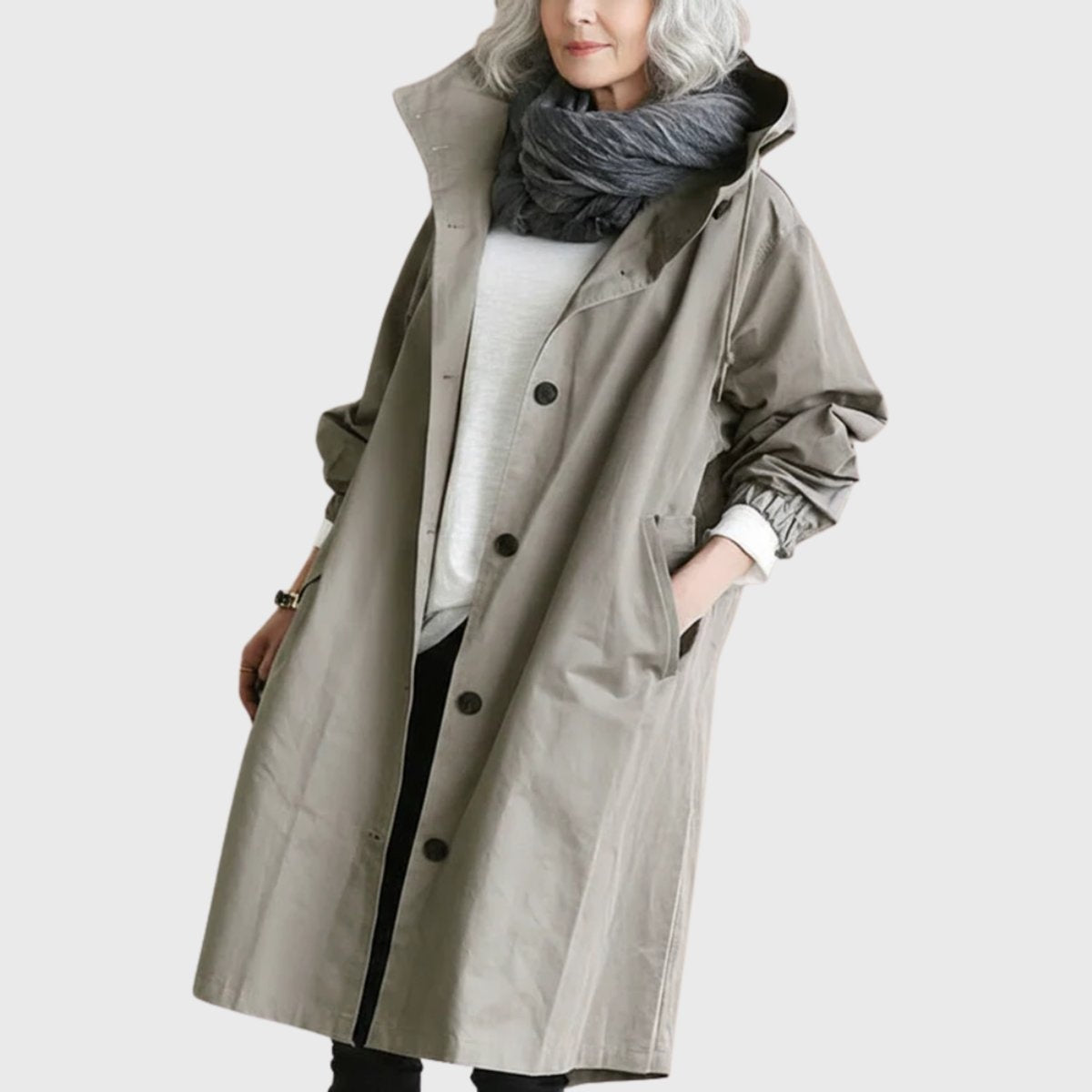 Lillian | Women's Long Waterproof Parka Coat Hooded Relaxed Fit