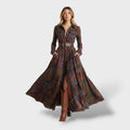 Riley | Women's Long Sleeve Plaid Maxi Winter Dress