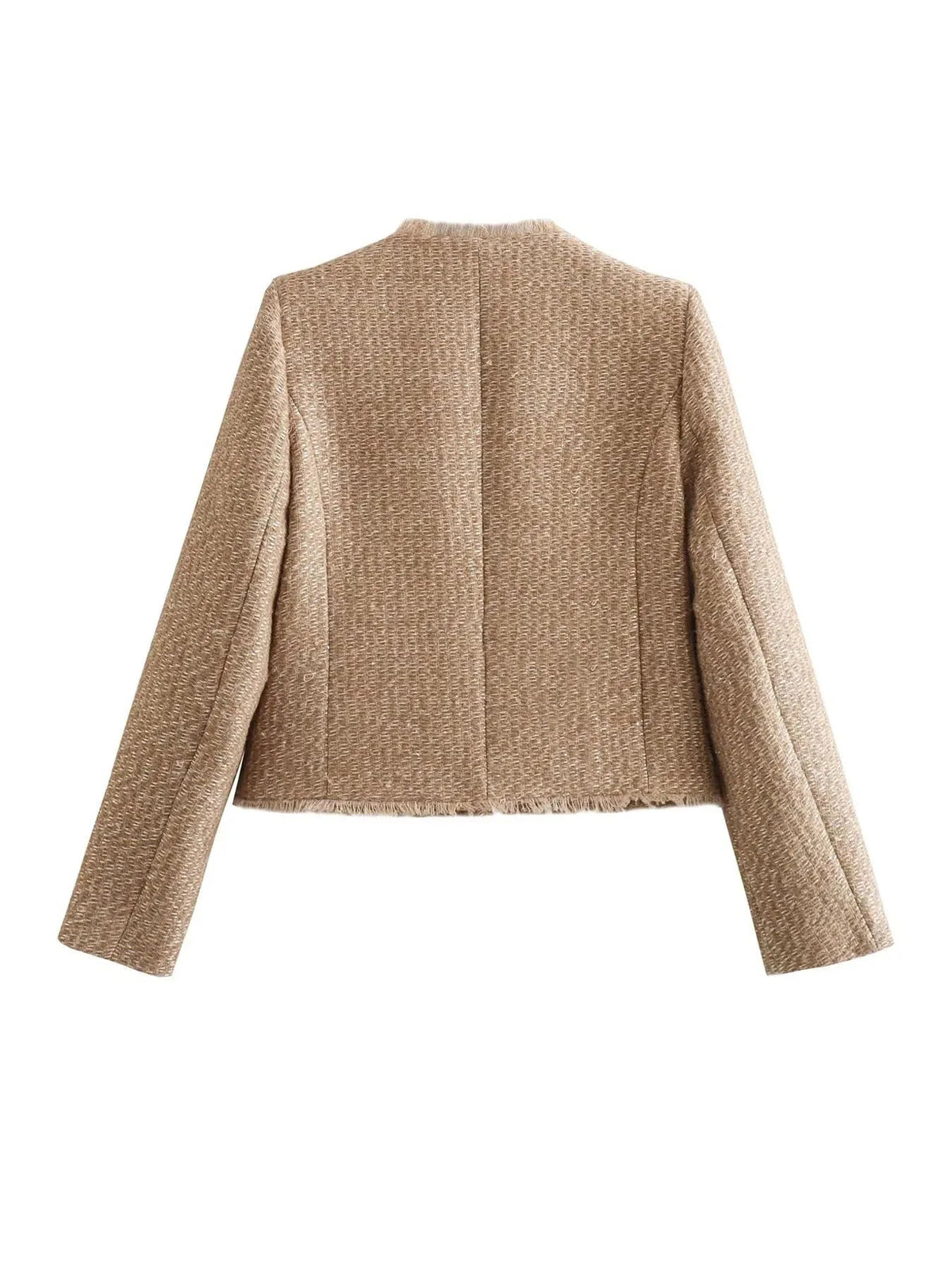 Maggie | Women's Cropped Tweed Jacket Button Front