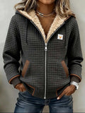 Eloise | Women's Sherpa Lined Quilted Jacket Hooded Zip Up