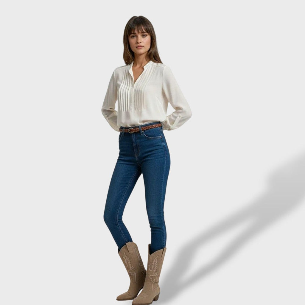 Melody | Women's Suede Tall Cowboy Boots Western Embroidery