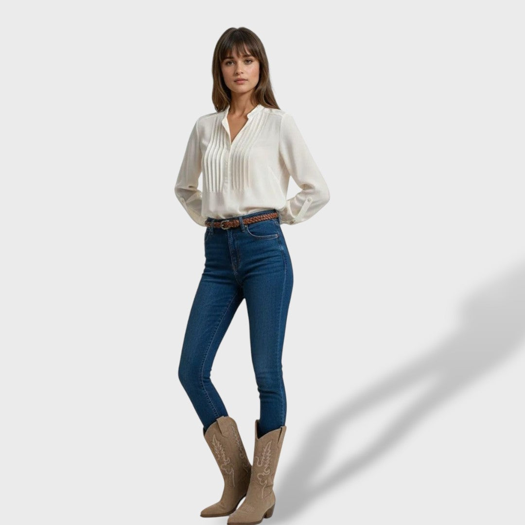 Melody | Women's Suede Tall Cowboy Boots Western Embroidery
