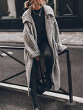 Eleanor | Women's Oversized Chunky Knit Long Cardigan Sweater Lapel