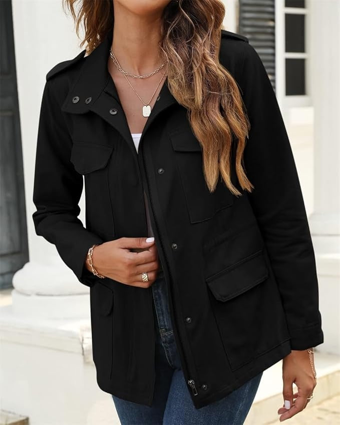 Joanna | Women's Military Jacket Utility Multi Pocket