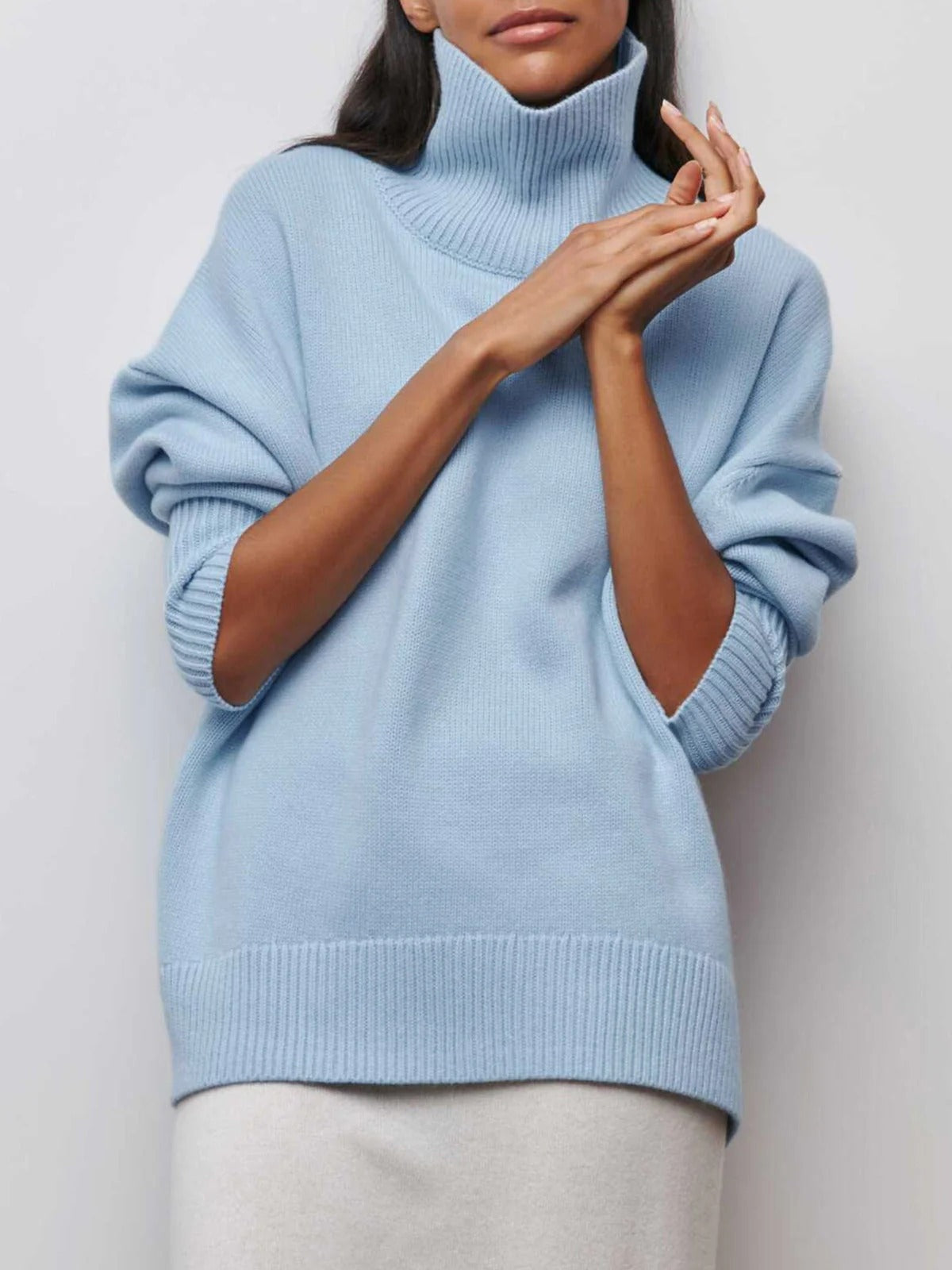 Madison | Women's Oversized Turtleneck Sweater Knit Long Sleeve