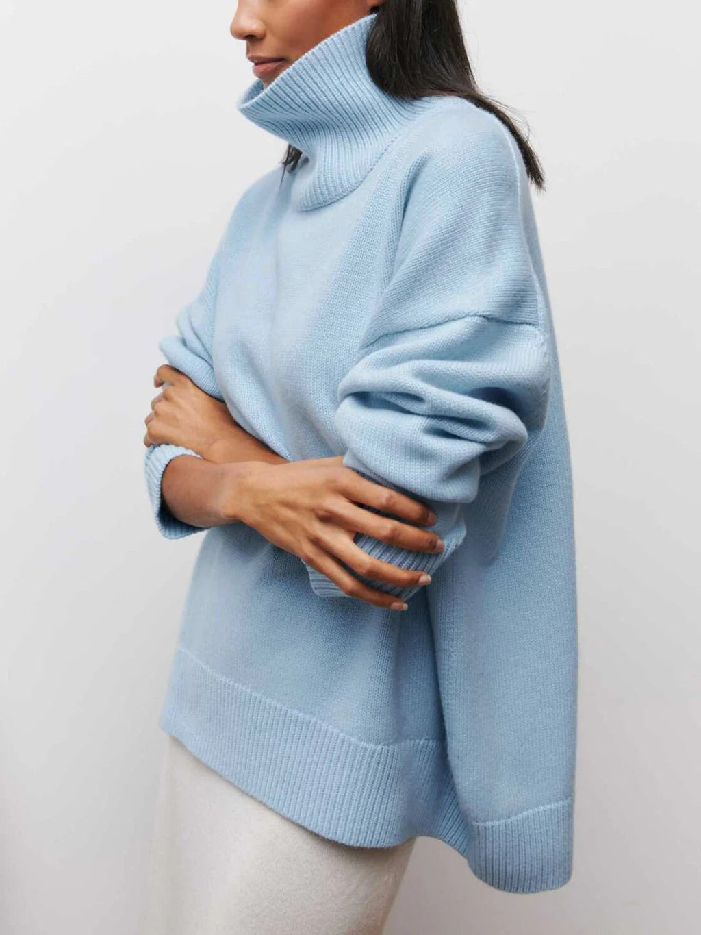 Madison | Women's Oversized Turtleneck Sweater Knit Long Sleeve