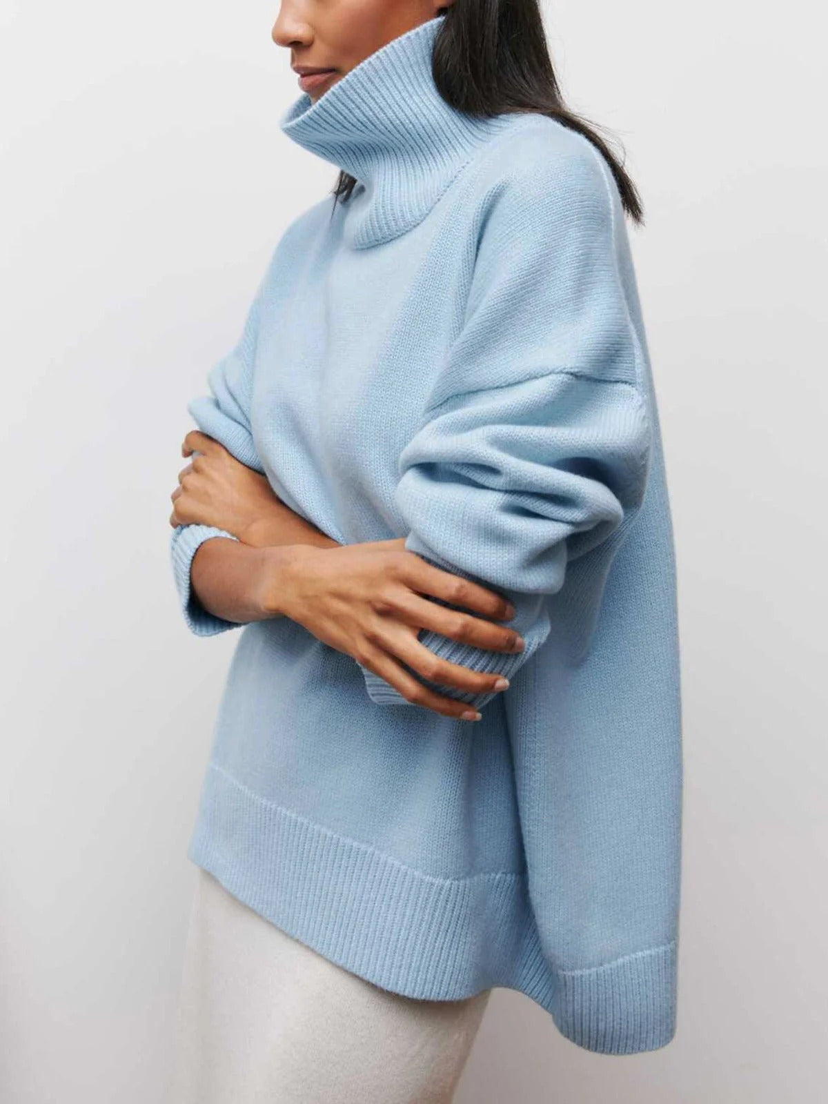 Madison | Women's Oversized Turtleneck Sweater Knit Long Sleeve