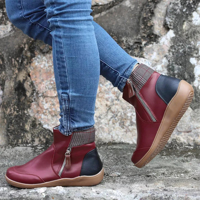 Kayla | Women's Winter Ankle Boots Side Zipper Comfort Sole