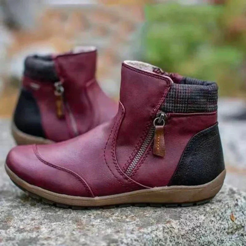 Kayla | Women's Winter Ankle Boots Side Zipper Comfort Sole