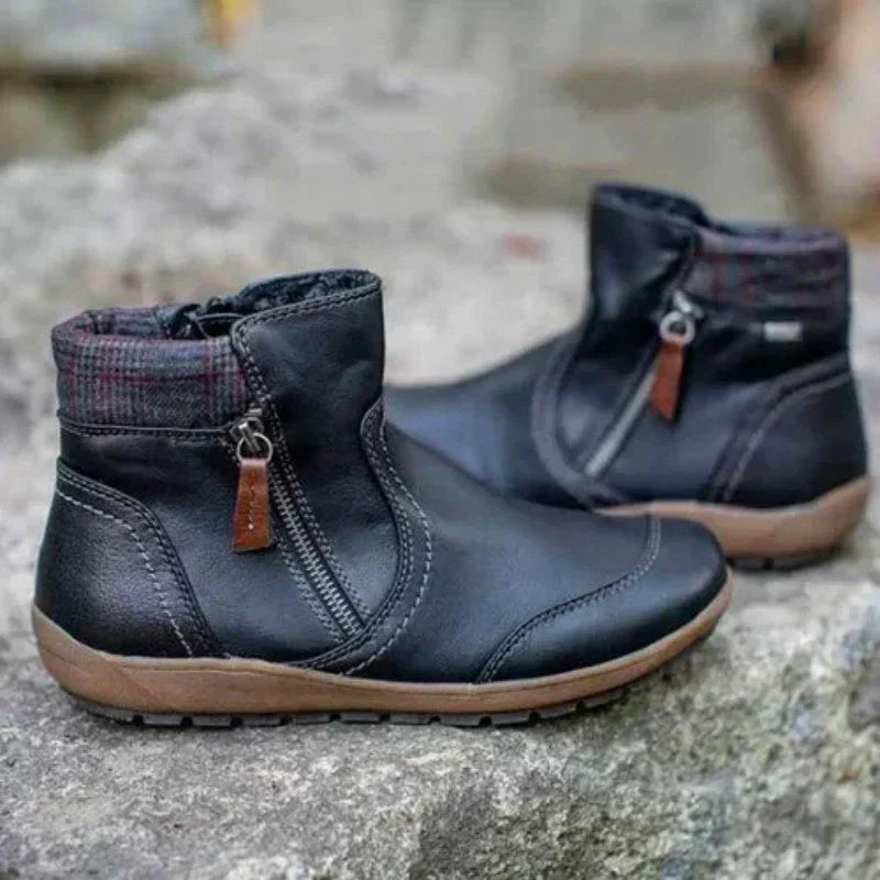 Kayla | Women's Winter Ankle Boots Side Zipper Comfort Sole