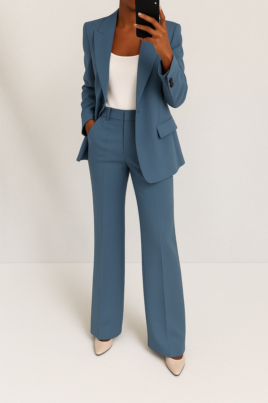 Megan | Women's Elegant Pantsuit Lapel Collar Blazer and Pants