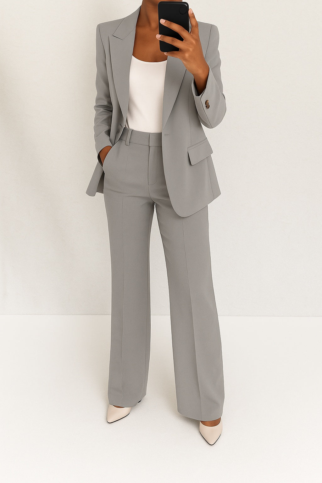 Megan | Women's Elegant Pantsuit Lapel Collar Blazer and Pants